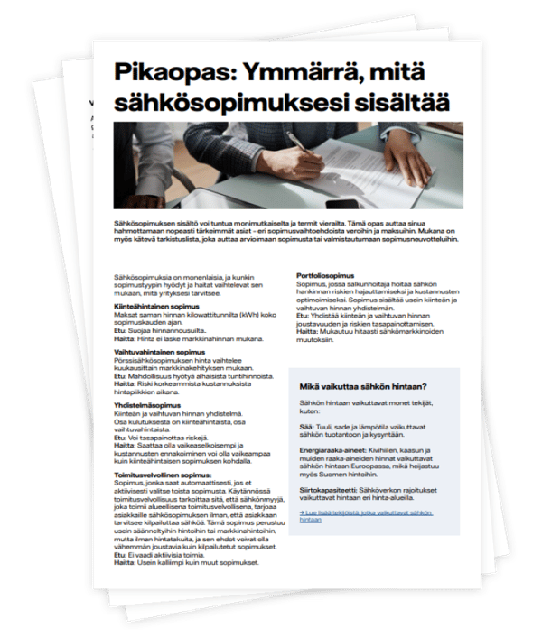 Pikaopas: Ymmärrä, mitä sähkösopimuksesi sisältää