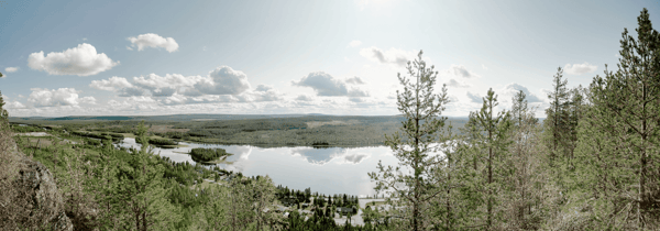 Panoramic view of northern Sweden