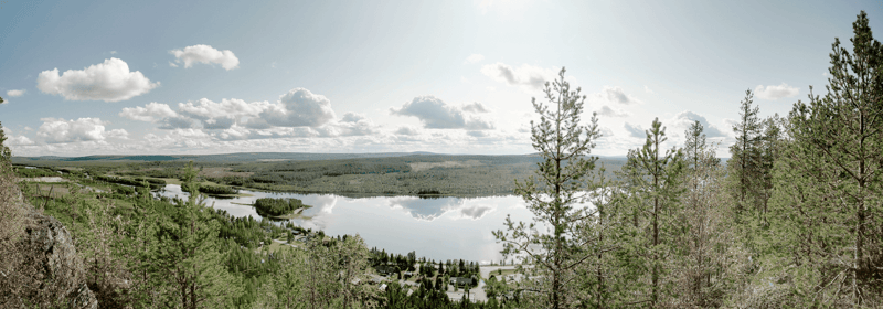 Panoramic view of northern Sweden
